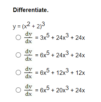 Solved Differentiate. | Chegg.com