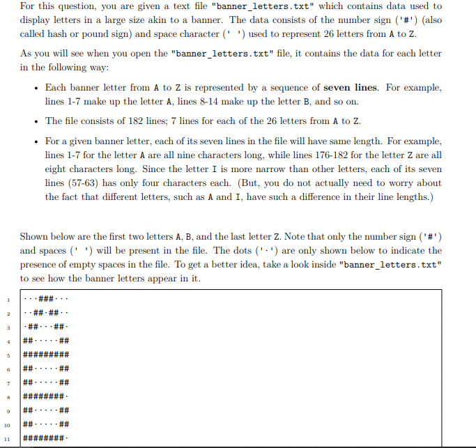 For This Question You Are Given A Text File Bann Chegg Com