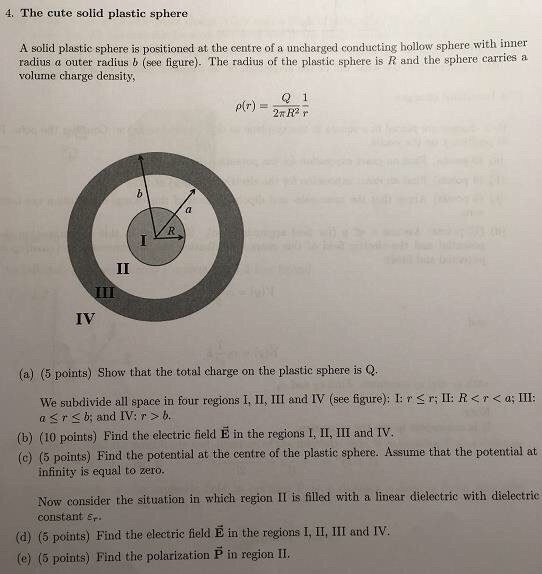 Solved 4. The cute solid plastic sphere A solid plastic