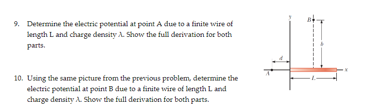 Solved 9. Determine the electric potential at point A due to | Chegg.com