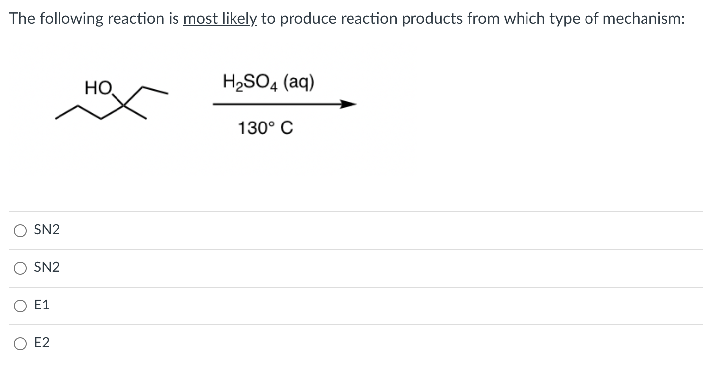 Solved The following reaction is most likely to produce