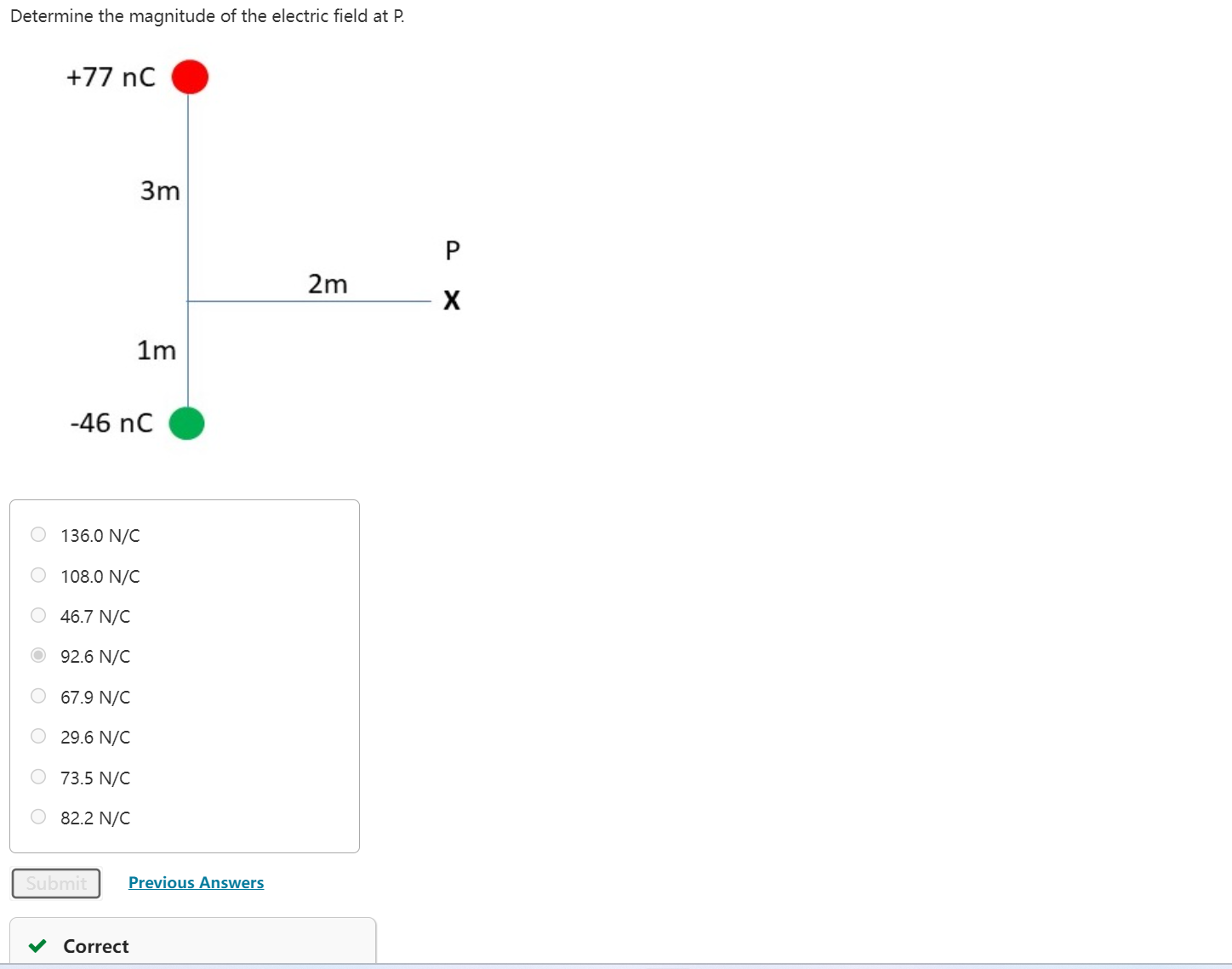 Solved Determine the magnitude of the electric field at P. | Chegg.com