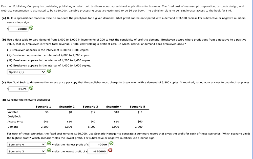 Solved Eastman Publishing Company is considering publishing