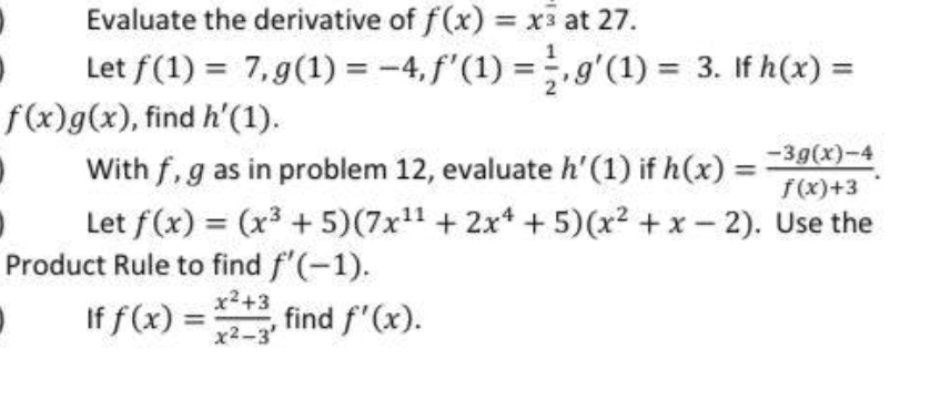 Solved Evaluate The Derivative Of F X X3 At 27 Let