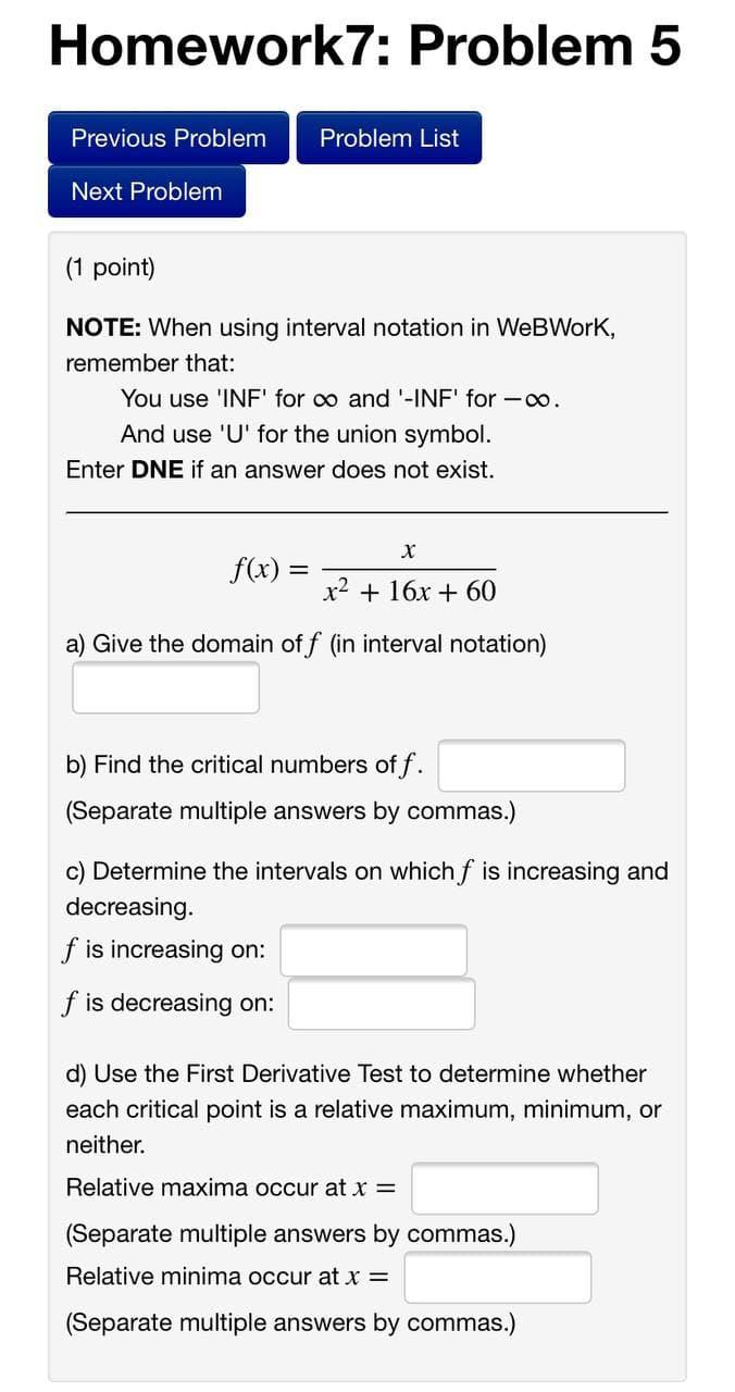 Solved Homework7: Problem 5 Previous Problem Problem List | Chegg.com