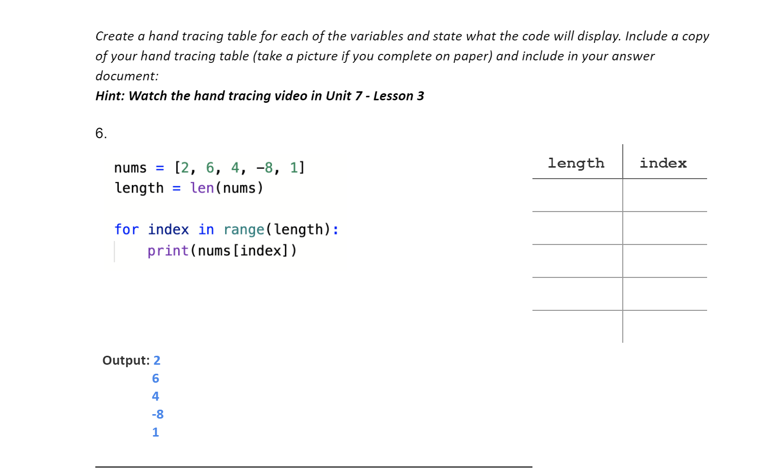 Solved Can someone help me create a tracing table for