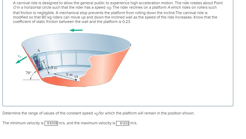 Solved A carnival ride is designed to allow the general | Chegg.com