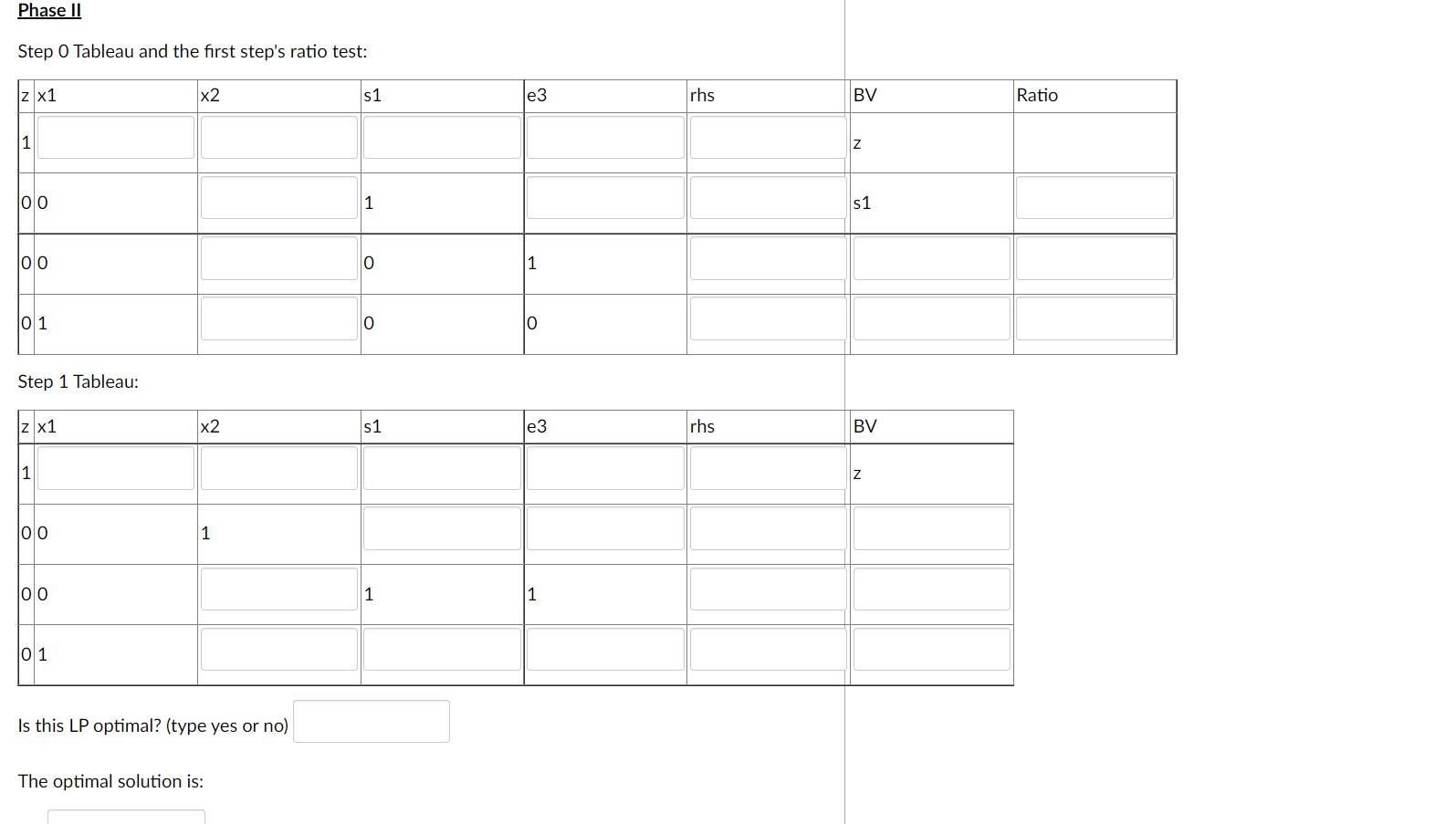 Solved Solve the following LP using the two-phase simplex | Chegg.com