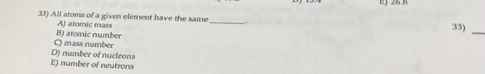 which element has atomic number 92 and mass number 233