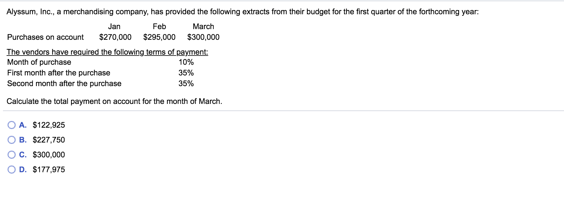Solved Alyssum, Inc., a merchandising company, has provided