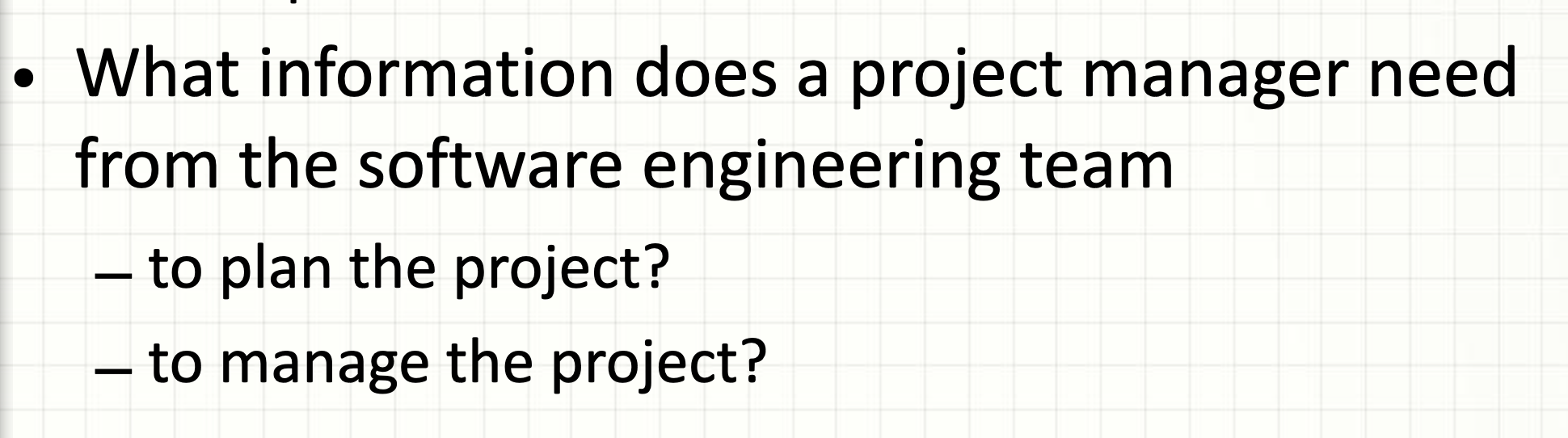 Solved • What information does a project manager need from | Chegg.com