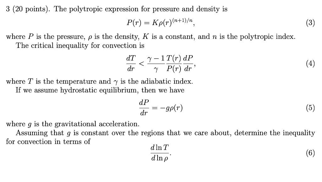 Solved 3 (20 points). The polytropic expression for pressure | Chegg.com