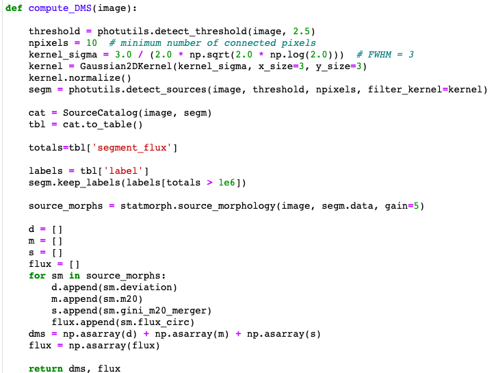 Solved def compute_DMS(image) threshold