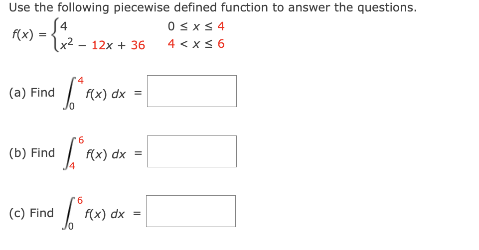 Solved Use the following piecewise defined function to | Chegg.com