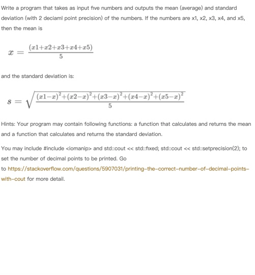 Solved Write a program that takes as input five numbers and | Chegg.com
