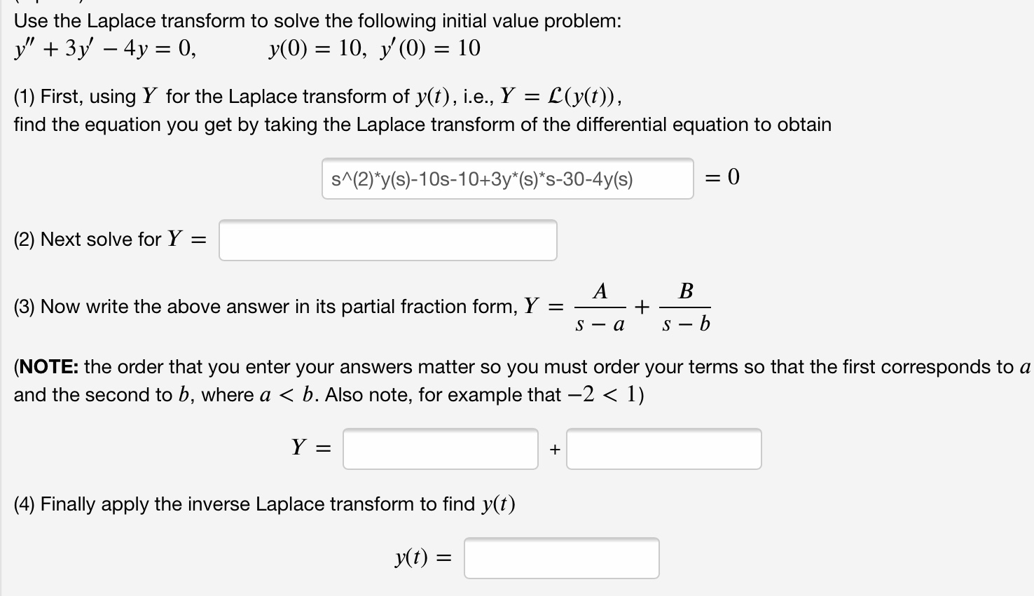 Solved (1 Point) Find The Inverse Laplace Transform F(t) Of | Chegg.com