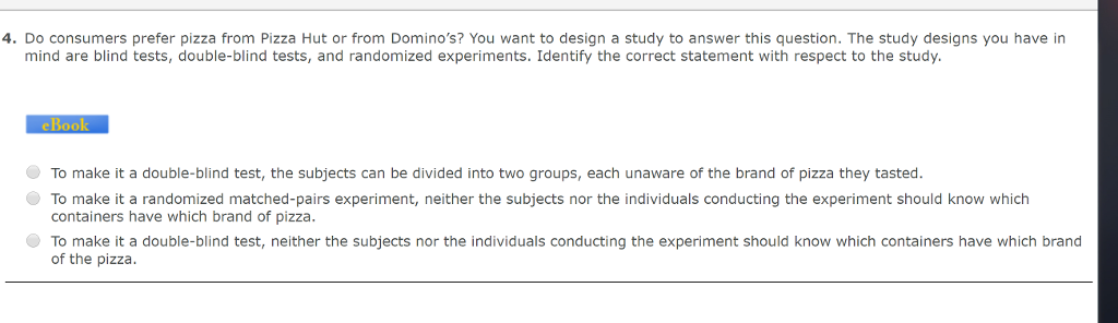 Solved 4 Do Consumers Prefer Pizza From Pizza Hut Or From Chegg