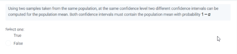 Solved Using two samples taken from the same population, at | Chegg.com