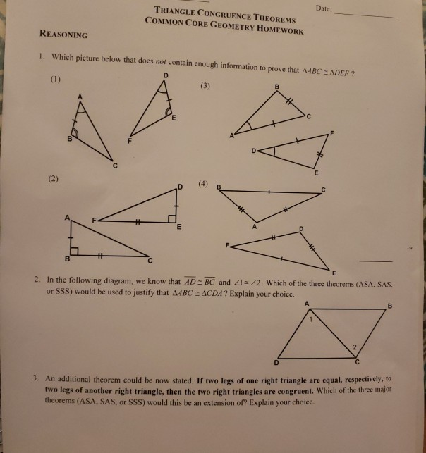 additional geometric terminology common core geometry homework answers