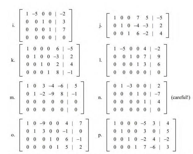 Solved Verify that the following augmented matrices are in | Chegg.com