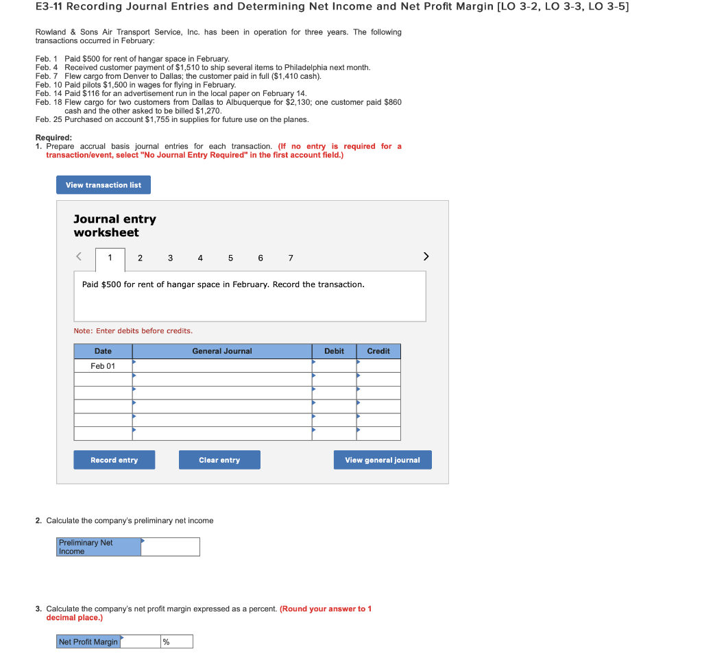 Solved E3-11 Recording Journal Entries and Determining Net | Chegg.com