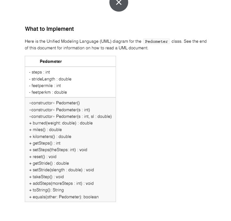 // This is a test/driver program for the Pedometer | Chegg.com