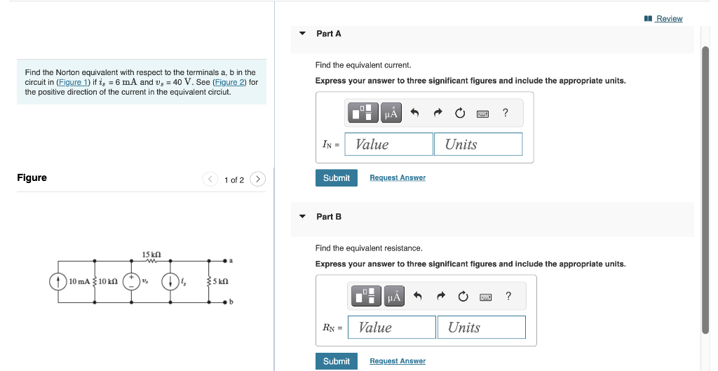 Solved Find The Equivalent Current. Find The Norton | Chegg.com