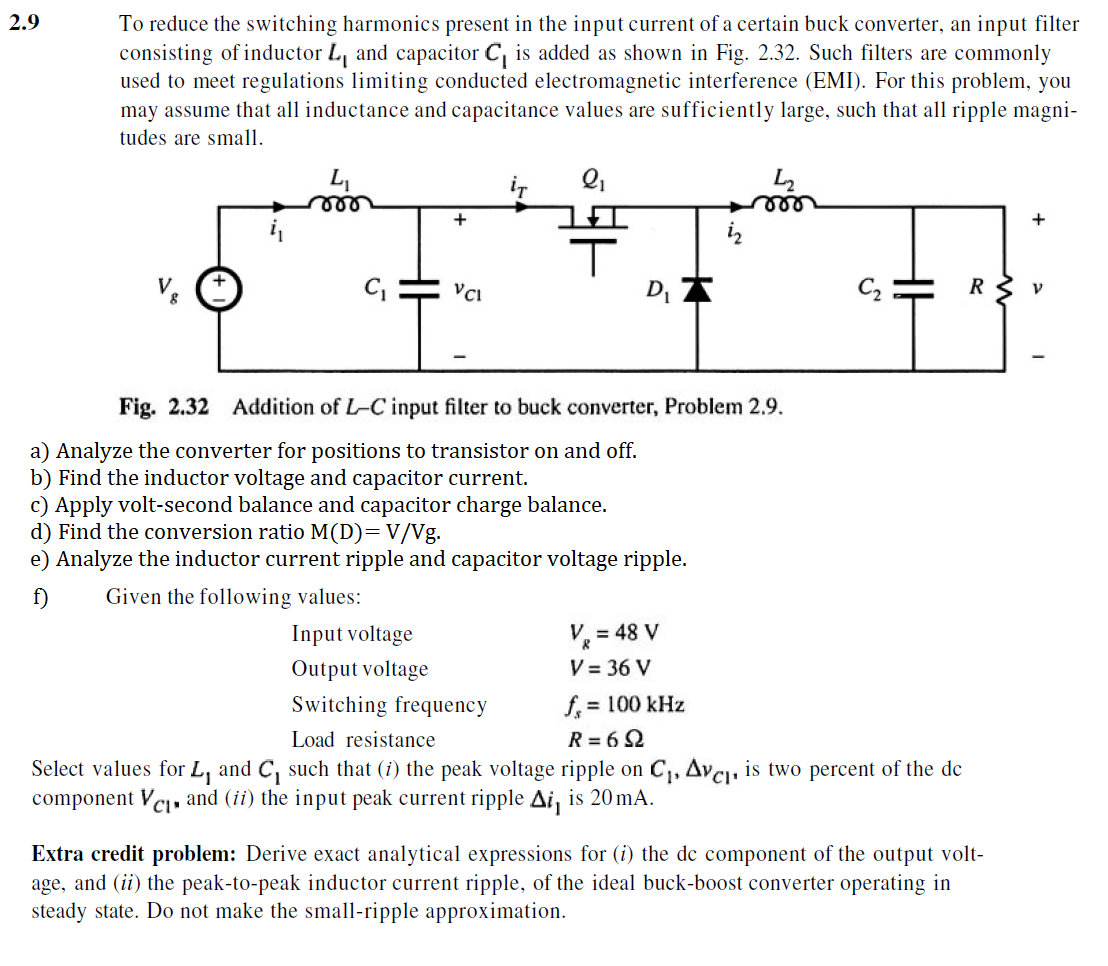 Solved Please solve question step by step. Buck converter