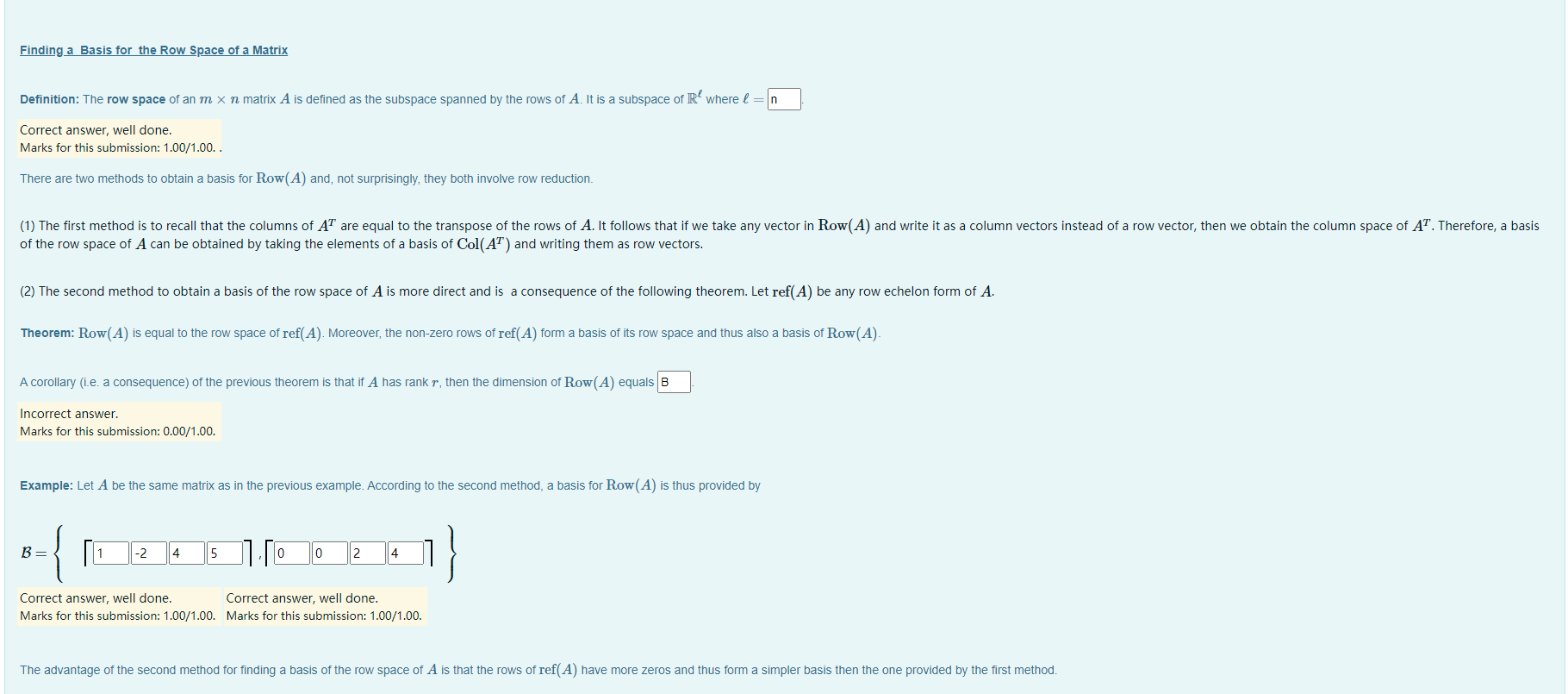 Solved How To Find A Basis For The Column Space And Row | Chegg.com