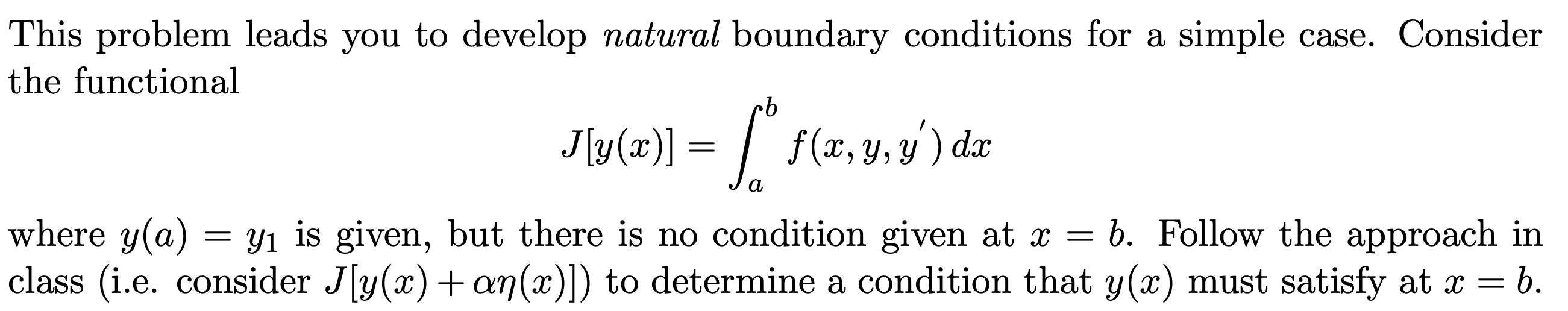 Solved This problem leads you to develop natural boundary | Chegg.com