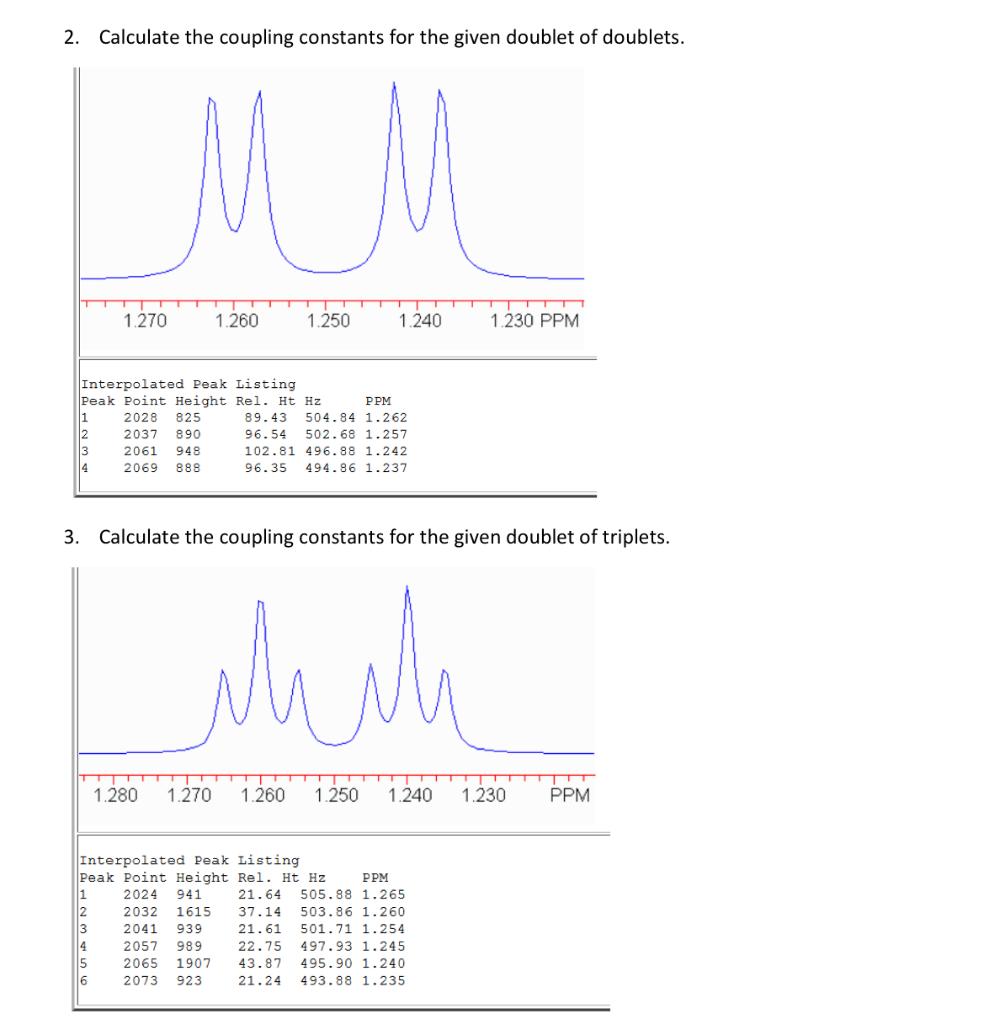 Solved 2. Calculate the coupling constants for the given