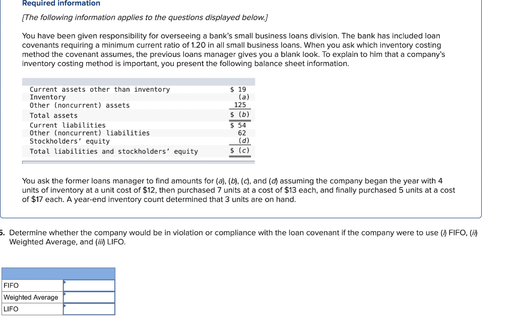 Solved Required information [The following information | Chegg.com