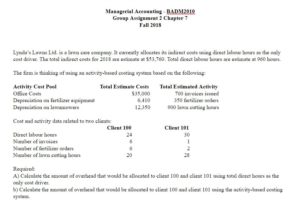 accounting group assignment
