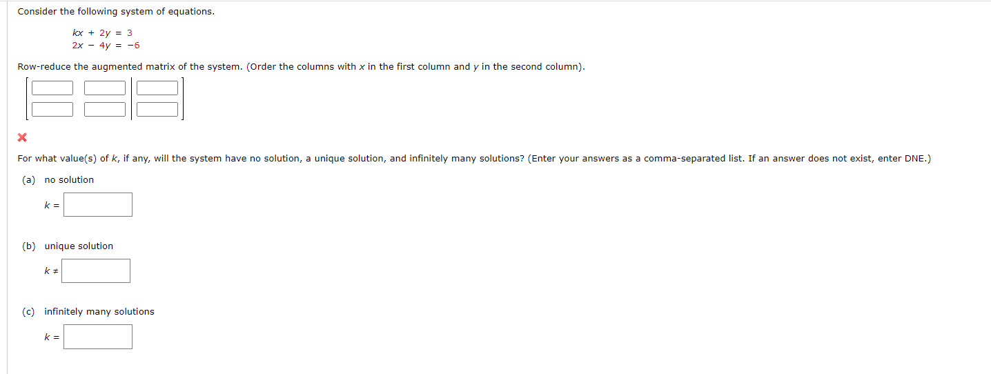 Solved Consider the following system of | Chegg.com
