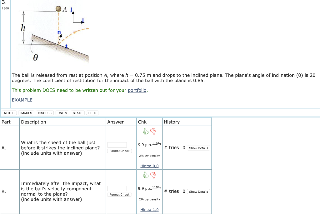 Solved The Ball Is Released From Rest At Position A, Where H | Chegg.com