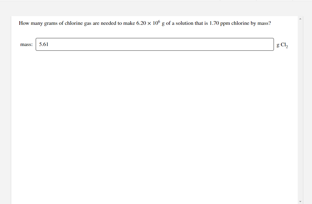 Solved How many grams of chlorine gas are needed to make