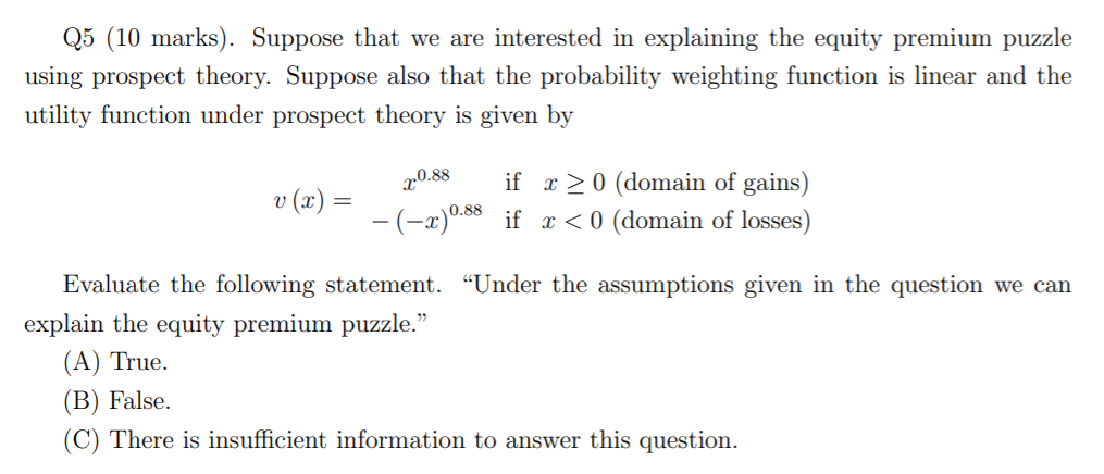 Q5 10 Marks Suppose That We Are Interested In E Chegg Com