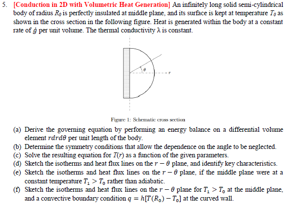 Solved [Conduction in 2D with Volumetric Heat Generation] An | Chegg.com
