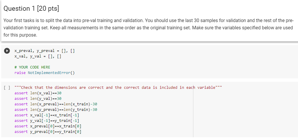 Question 1 (20 pts] Your first tasks is to split the | Chegg.com