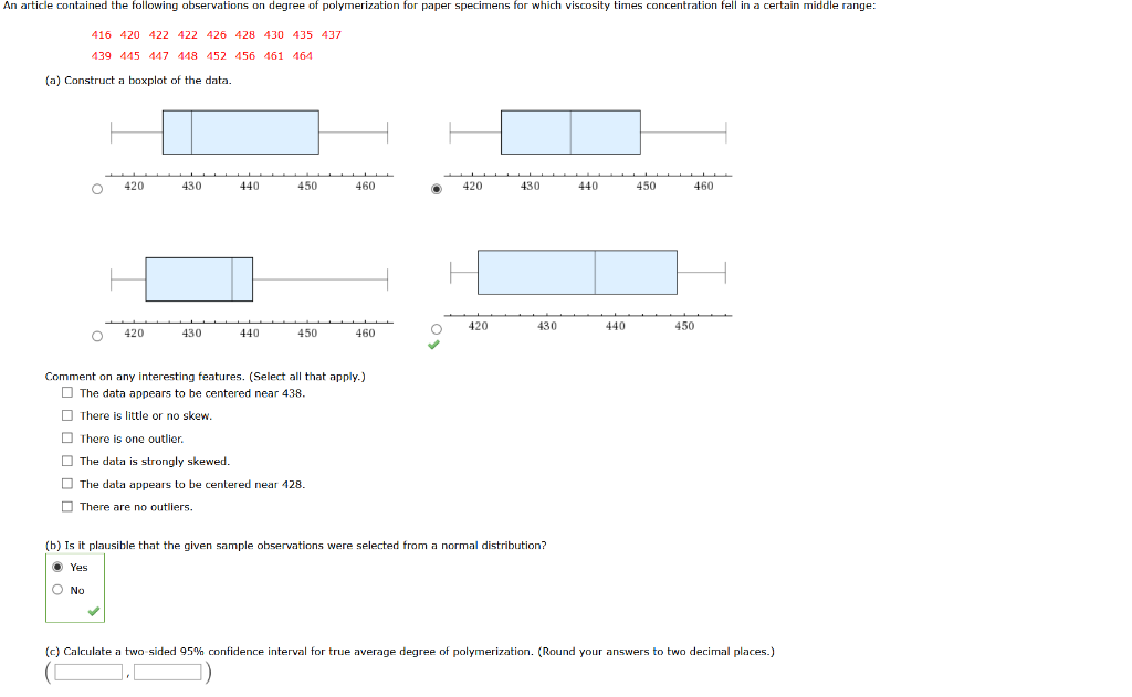 Solved An article contained the following observations on | Chegg.com