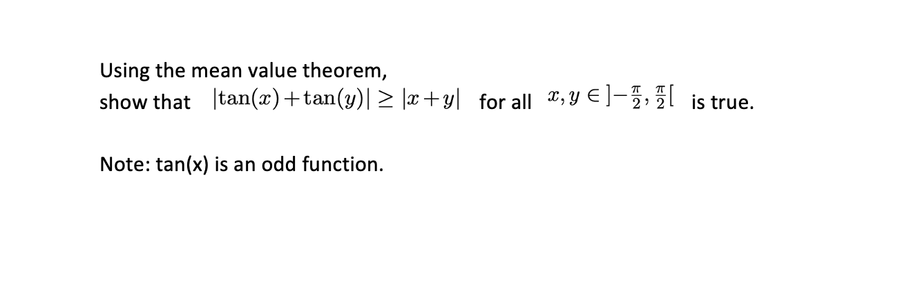Solved Using the mean value theorem, show that | Chegg.com