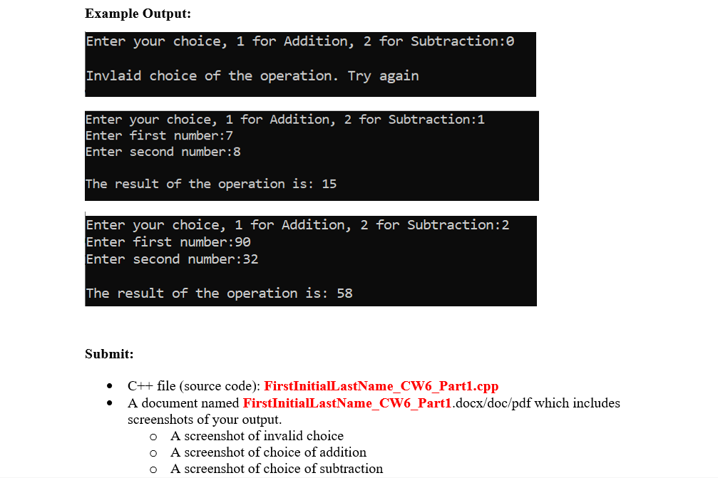 Solved Develop a program that allows the user to choose | Chegg.com