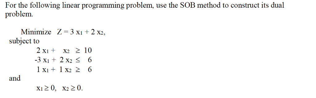 Solved For the following linear programming problem, use the | Chegg.com