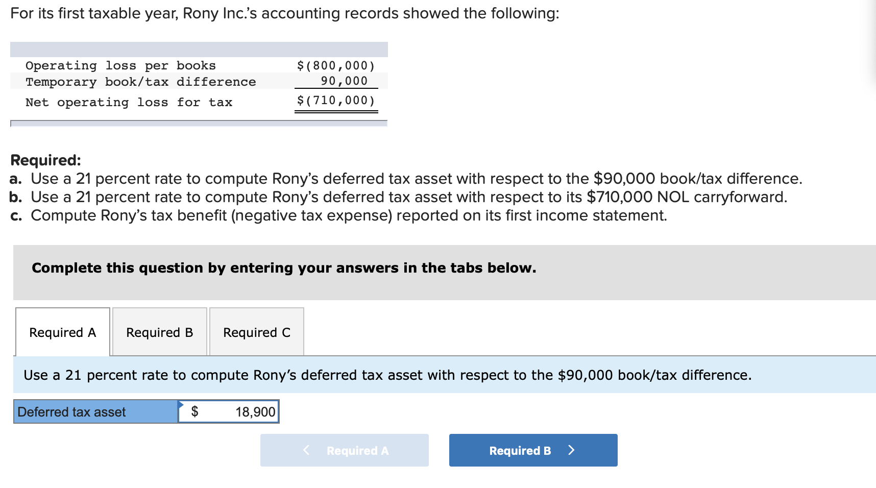 solved-for-its-first-taxable-year-rony-inc-s-accounting-chegg