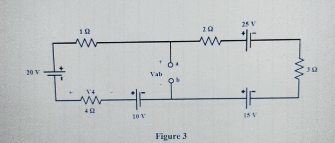 Solved 20V 12 a Ob Figure 3 Vab 다가 42 10 V 20 25 V 15 V 30 | Chegg.com