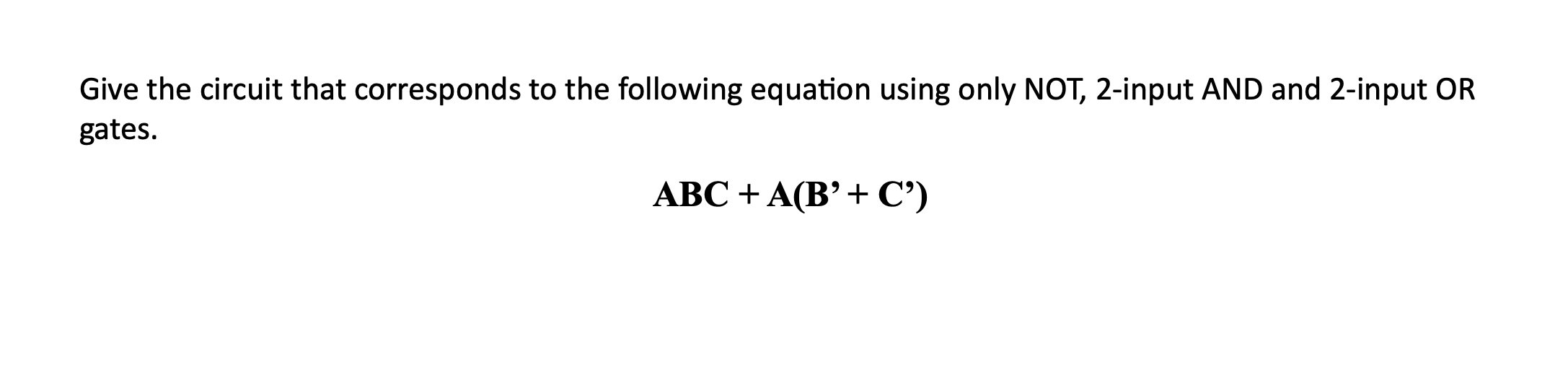 Solved Give the circuit that corresponds to the following | Chegg.com