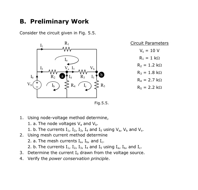 Solved B. Preliminary Work Consider The Circuit Given In | Chegg.com