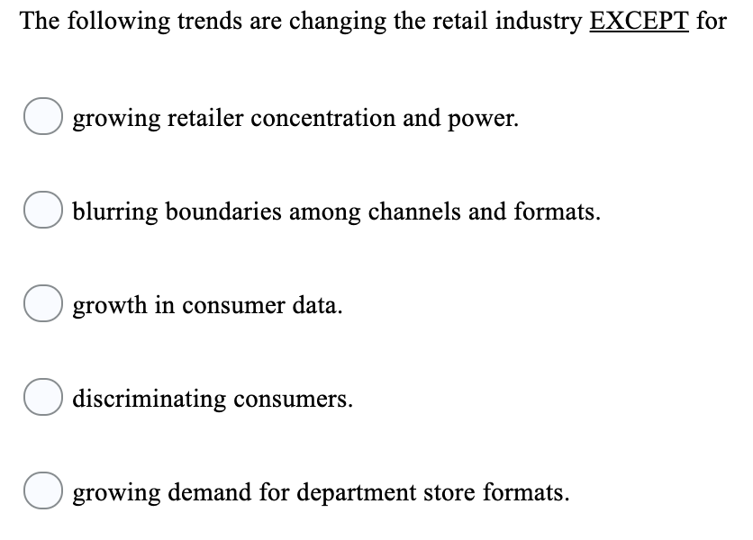 Solved Which best describes category specialists O have