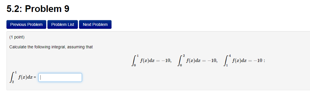 Solved 5.2: Problem 9 Previous Problem Problem List Next | Chegg.com