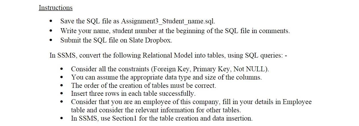 Solved Instructions Save the SQL file as | Chegg.com
